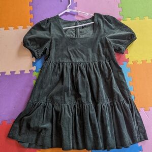 Madewell Corduroy Babydoll Dress Dark Green